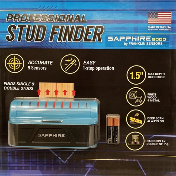 PROFESSIONAL STUD FINDER ,Sapphire 9000 by Franklin Sensors with Battery NIB - Picture 1 of 9